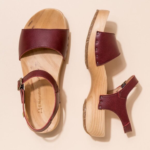 El Naturalista - Path Shokunin Wooden Heel Sandals N5831T | Size 36 | Path Rioja - Picture 1 of 16